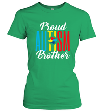 Load image into Gallery viewer, Proud Autism Brother Awareness Support Premium T Shirt Women's T-Shirt
