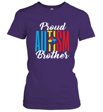 Load image into Gallery viewer, Proud Autism Brother Awareness Support Premium T Shirt Women's T-Shirt
