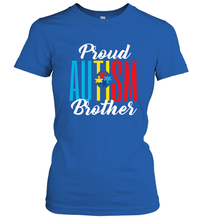 Load image into Gallery viewer, Proud Autism Brother Awareness Support Premium T Shirt Women's T-Shirt
