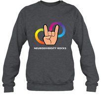 Load image into Gallery viewer, Neurodiversity Rocks Shirt Brain Autism Awareness Crewneck Sweatshirt
