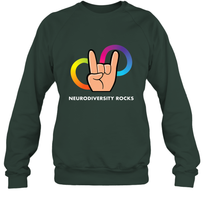Load image into Gallery viewer, Neurodiversity Rocks Shirt Brain Autism Awareness Crewneck Sweatshirt
