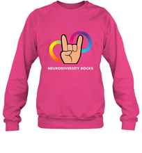 Load image into Gallery viewer, Neurodiversity Rocks Shirt Brain Autism Awareness Crewneck Sweatshirt

