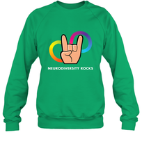 Load image into Gallery viewer, Neurodiversity Rocks Shirt Brain Autism Awareness Crewneck Sweatshirt
