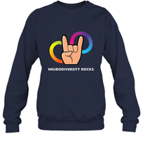 Load image into Gallery viewer, Neurodiversity Rocks Shirt Brain Autism Awareness Crewneck Sweatshirt
