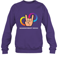 Load image into Gallery viewer, Neurodiversity Rocks Shirt Brain Autism Awareness Crewneck Sweatshirt
