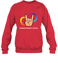 Load image into Gallery viewer, Neurodiversity Rocks Shirt Brain Autism Awareness Crewneck Sweatshirt
