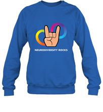 Load image into Gallery viewer, Neurodiversity Rocks Shirt Brain Autism Awareness Crewneck Sweatshirt

