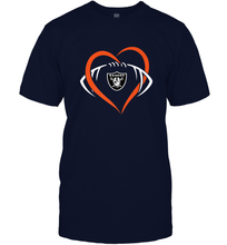 Load image into Gallery viewer, NFL Oakland Raiderss Heart Love Football Men's T-Shirt
