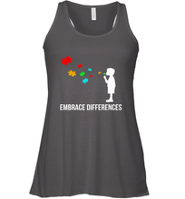 Load image into Gallery viewer, Embrace Differences  Support Autism Awareness Day Tee Women's Racerback Tank
