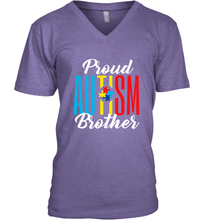 Load image into Gallery viewer, Proud Autism Brother Awareness Support Premium T Shirt Men's V-Neck
