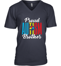 Load image into Gallery viewer, Proud Autism Brother Awareness Support Premium T Shirt Men's V-Neck
