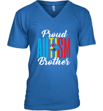 Load image into Gallery viewer, Proud Autism Brother Awareness Support Premium T Shirt Men's V-Neck

