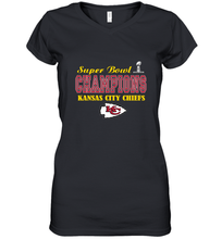 Load image into Gallery viewer, NFL super bowl Kansas City Chiefs champions Women's V-Neck T-Shirt

