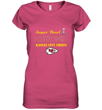 Load image into Gallery viewer, NFL super bowl Kansas City Chiefs champions Women's V-Neck T-Shirt
