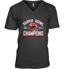 Load image into Gallery viewer, NFL super bowl Kansas City Chiefs Logo Helmet champions Men's V-Neck
