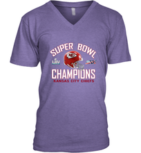 Load image into Gallery viewer, NFL super bowl Kansas City Chiefs Logo Helmet champions Men's V-Neck
