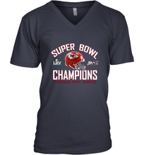Load image into Gallery viewer, NFL super bowl Kansas City Chiefs Logo Helmet champions Men's V-Neck

