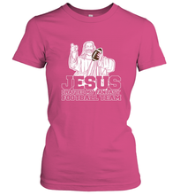 Load image into Gallery viewer, Jesus Drafted My Football Team Fantasy Football Draft Day Women's T-Shirt
