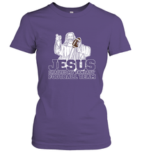 Load image into Gallery viewer, Jesus Drafted My Football Team Fantasy Football Draft Day Women's T-Shirt
