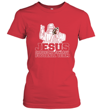 Load image into Gallery viewer, Jesus Drafted My Football Team Fantasy Football Draft Day Women's T-Shirt
