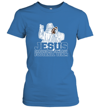 Load image into Gallery viewer, Jesus Drafted My Football Team Fantasy Football Draft Day Women's T-Shirt
