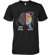 Load image into Gallery viewer, Neurodiversity brain Gift idea for Dyslexia ADHD Autism ASD Men's Premium T-Shirt
