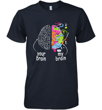 Load image into Gallery viewer, Neurodiversity brain Gift idea for Dyslexia ADHD Autism ASD Men's Premium T-Shirt
