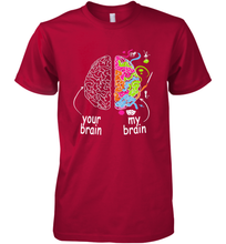 Load image into Gallery viewer, Neurodiversity brain Gift idea for Dyslexia ADHD Autism ASD Men's Premium T-Shirt
