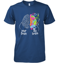 Load image into Gallery viewer, Neurodiversity brain Gift idea for Dyslexia ADHD Autism ASD Men's Premium T-Shirt
