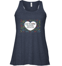 Load image into Gallery viewer, Autism Support Educate Advocate Autism Awareness T shirt Women's Racerback Tank

