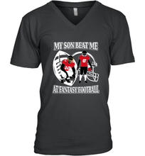 Load image into Gallery viewer, Son Beat Me Fantasy Football Team Draft Men's V-Neck
