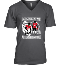Load image into Gallery viewer, Son Beat Me Fantasy Football Team Draft Men's V-Neck

