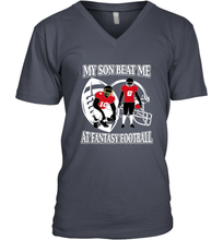 Load image into Gallery viewer, Son Beat Me Fantasy Football Team Draft Men's V-Neck
