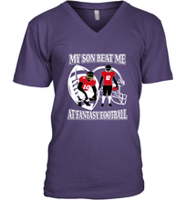 Load image into Gallery viewer, Son Beat Me Fantasy Football Team Draft Men's V-Neck
