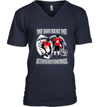 Load image into Gallery viewer, Son Beat Me Fantasy Football Team Draft Men's V-Neck
