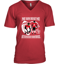 Load image into Gallery viewer, Son Beat Me Fantasy Football Team Draft Men's V-Neck
