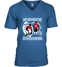 Load image into Gallery viewer, Son Beat Me Fantasy Football Team Draft Men's V-Neck
