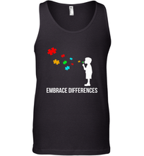 Load image into Gallery viewer, Embrace Differences  Support Autism Awareness Day Tee Men's Tank Top
