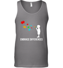 Load image into Gallery viewer, Embrace Differences  Support Autism Awareness Day Tee Men's Tank Top
