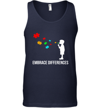 Load image into Gallery viewer, Embrace Differences  Support Autism Awareness Day Tee Men's Tank Top
