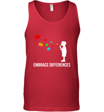 Load image into Gallery viewer, Embrace Differences  Support Autism Awareness Day Tee Men's Tank Top
