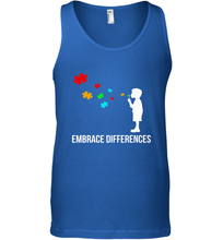 Load image into Gallery viewer, Embrace Differences  Support Autism Awareness Day Tee Men's Tank Top
