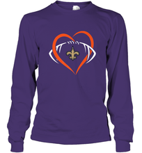 Load image into Gallery viewer, NFL New Orleans Saints Heart Love Football Long Sleeve T-Shirt
