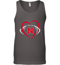 Load image into Gallery viewer, Nebraska Cornhuskers Large Heart  Football  Team Premium Men's Tank Top
