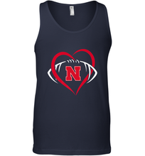 Load image into Gallery viewer, Nebraska Cornhuskers Large Heart  Football  Team Premium Men's Tank Top
