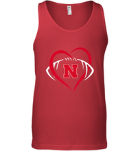 Load image into Gallery viewer, Nebraska Cornhuskers Large Heart  Football  Team Premium Men's Tank Top
