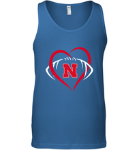 Load image into Gallery viewer, Nebraska Cornhuskers Large Heart  Football  Team Premium Men's Tank Top
