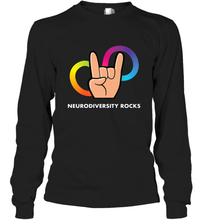 Load image into Gallery viewer, Neurodiversity Rocks Shirt Brain Autism Awareness Long Sleeve T-Shirt
