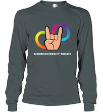 Load image into Gallery viewer, Neurodiversity Rocks Shirt Brain Autism Awareness Long Sleeve T-Shirt
