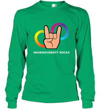 Load image into Gallery viewer, Neurodiversity Rocks Shirt Brain Autism Awareness Long Sleeve T-Shirt
